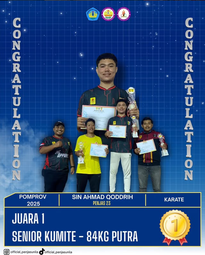 Foto prestasi Pomprov karate 2025